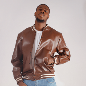 Brown Leather Varsity Jacket