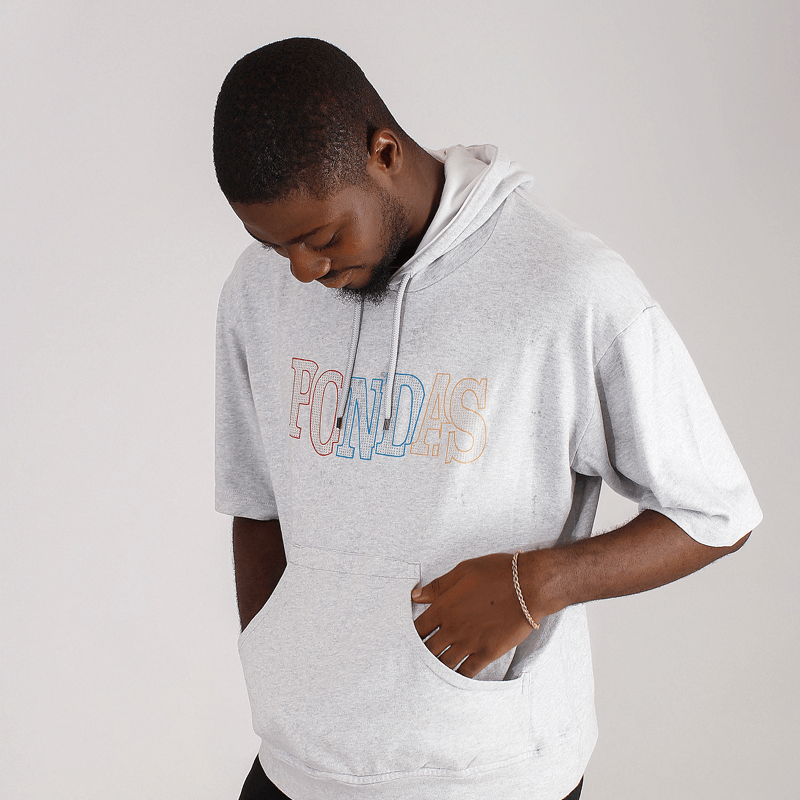 Grey Hoodie Short Sleeves